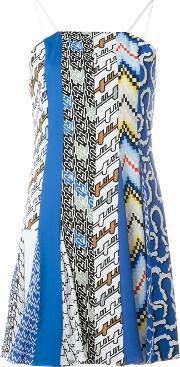 Multi Pattern Slip Dress Women Silkpolyesterspandexelastaneviscose 38, Women's, Blue
