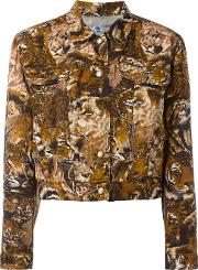 Leopard Print Denim Jacket 