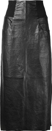 Midi Leather Skirt Women Leather 6
