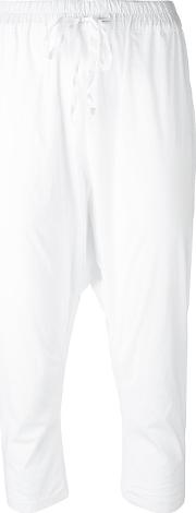 Cropped Trousers Women Cottonspandexelastane 2, White