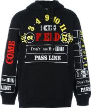 'pass Line' Hoodie Men Cotton S, Black