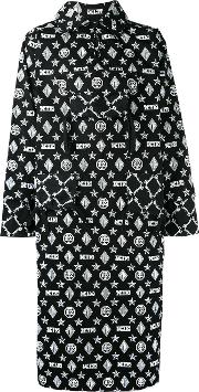 Long Printed Hooded Sweatshirt Men Cotton L, Black