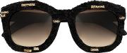 Square Shaped Sunglasses Unisex Acetatesterling Silverglass One Size, Black