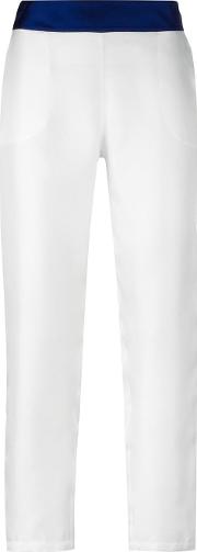 'opt Art' Straight Trousers Women Silk 44, Women's, White