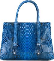 Snakeskin Shoulder Bag Women Python Skin One Size, Blue