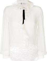 Blouse With Lace And Frill Detail 