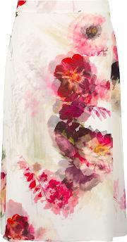 chiffon a line floral skirt