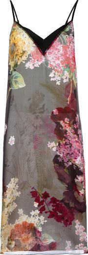 floral chiffon overlay dress