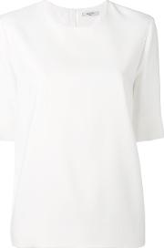 Short Sleeve Blouse Women Spandexelastaneviscose 40, White