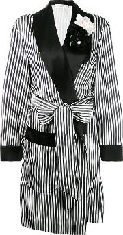 Striped Robe Women Silkpolyamidepolyesterglass