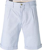 Cuffed Pleated Shorts Men Cotton 52, White