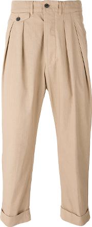 Pleated Trousers Men Cotton 44, Nudeneutrals