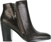 Almond Toe Ankle Boots Women Leatherrubber 39, Black