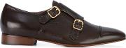 L'autre Chose Buckle Loafers Women Leather 36, Brown 