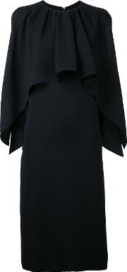 Cape Dress Women Polyester 38, Black