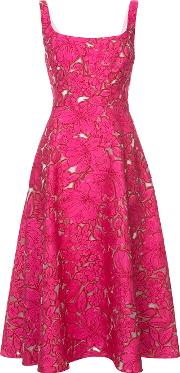 Floral Embroidery Dress Women Silkpolyamidepolyester 8, Pinkpurple