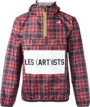 Les Art Ists K Way X Les Art Ists Logo Print Checked Jacket 