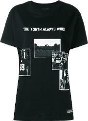 Les Art Ists The Youth Always Wins T Shirt Women Cotton M, Black 
