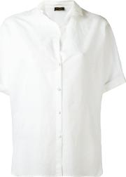 Short Sleeve Blouse Women Cottonlinenflax 52, White