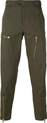 Asymmetric Pocket Chino Trousers Men Cottonspandexelastane 48