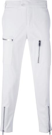 Asymmetric Pocket Chino Trousers Men Cottonspandexelastane 50, White