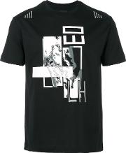 Les Hommes Patch Printed T Shirt Men Cotton Xl, Black 