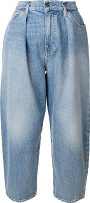 Levi's Made & Crafted Barrel Wide Leg Cropped Jeans Women Cotton 28, Blue 