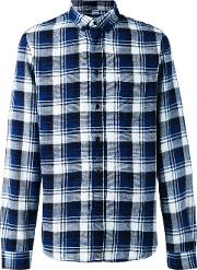 Levi's Made & Crafted Checked Shirt Men Cotton L, Blue 