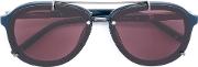 Aviator Style Sunglasses Unisex Acetatemetal Other One Size, Blue