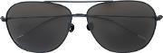 Aviator Sunglasses Unisex Nylonsilvertitanium One Size, Black