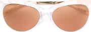 Marble Frame Sunglasses Women Acetatemetal One Size, Women's, Nudeneutrals