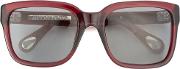 Oversized Sunglasses Unisex Nylonacetatesterling Silverglass One Size, Red