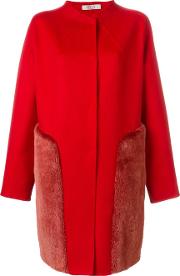 Cashmere Pocket Detail Coat Women Silkmink Furcashmere 44, Red