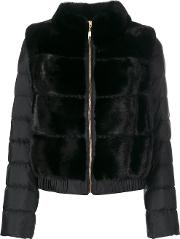 Liska Fur Detail Jacket Women Feather Downmink Furpolyester 46, Black 
