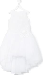 Embroidered Tulle Dress Kids Cottonnylonpolyester 8 Yrs, White