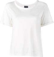 Cashmere Side Split T Shirt Women Nylonmicromodalcashmere Xs, White