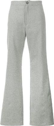 Flared Trousers Women Viscosewoolpolyester 26, Grey