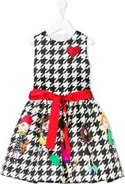Girls And Houndstooth Print Dress 
