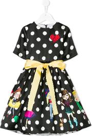 Girls And Polka Dot Print Dress 