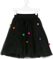 Pom Pom Pleated Skirt 