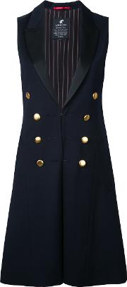 Long Buttoned Waistcoat Women Polyesterrayonpolyurethane 36, Black