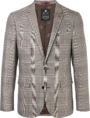 Loveless Plaid Tailored Blazer Men Cotton 3, Grey 