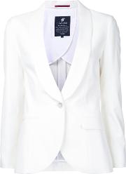 Tuxedo Blazer Women Linenflaxpolyesterrayon 36, White