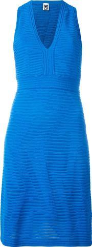 Knitted Mini Dress Women Cottonpolyamidepolyesterviscose 42, Women's, Blue