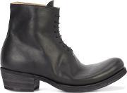 Lace Up Ankle Boots Women Leather 37, Women's, Black