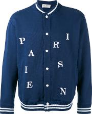 Parisien Bomber Jacket Men Cotton S, Blue