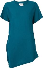 Asymmetric Hem T Shirt Women Cottonwool S, Women's, Blue
