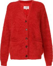 Maison Margiela Classic Knitted Cardigan Women Polyamidewoolmohair M, Red 