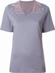 Maison Margiela Felted Print T Shirt Women Cotton M, Pinkpurple 