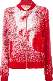 Pixelated Pattern Cardigan Women Cottonpolyester S, Red